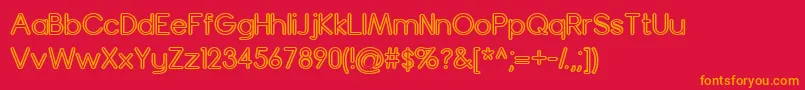 Turntb Font – Orange Fonts on Red Background