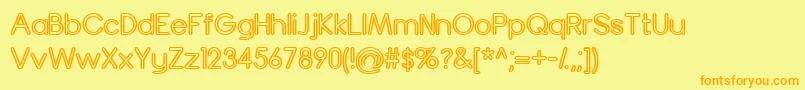 Turntb Font – Orange Fonts on Yellow Background