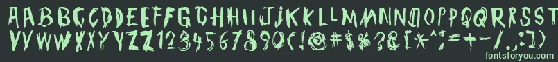 TmbgJohnHenry Font – Green Fonts on Black Background