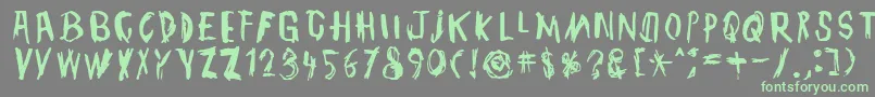 TmbgJohnHenry Font – Green Fonts on Gray Background