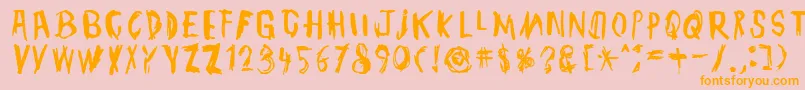 TmbgJohnHenry Font – Orange Fonts on Pink Background