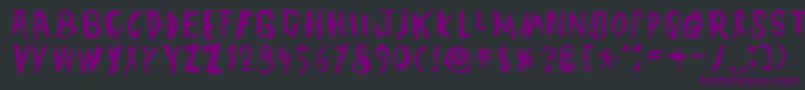 Шрифт TmbgJohnHenry – фиолетовые шрифты на чёрном фоне
