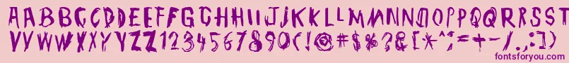 TmbgJohnHenry Font – Purple Fonts on Pink Background