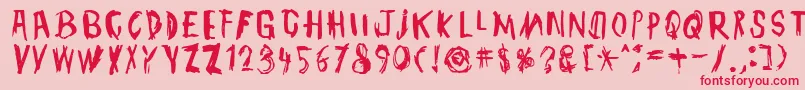 TmbgJohnHenry Font – Red Fonts on Pink Background
