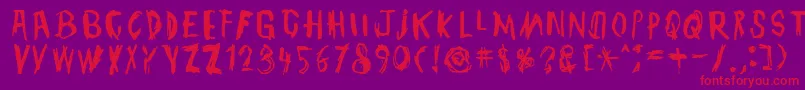TmbgJohnHenry Font – Red Fonts on Purple Background
