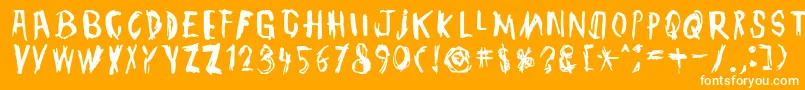 TmbgJohnHenry Font – White Fonts on Orange Background