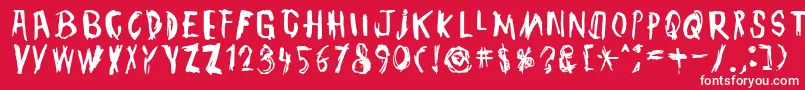 TmbgJohnHenry Font – White Fonts on Red Background