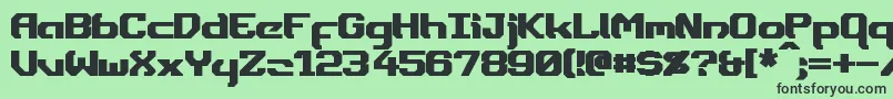 DynothermBold Font – Black Fonts on Green Background