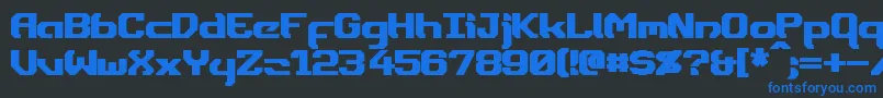 DynothermBold Font – Blue Fonts on Black Background