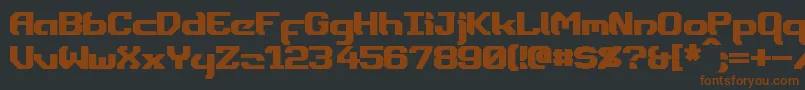 DynothermBold-fontti – ruskeat fontit mustalla taustalla