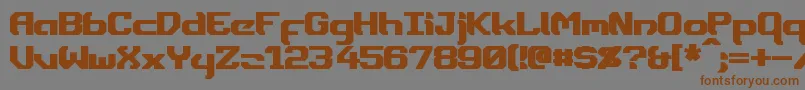 DynothermBold Font – Brown Fonts on Gray Background