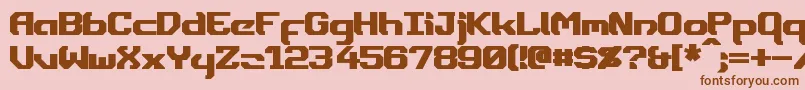 DynothermBold-fontti – ruskeat fontit vaaleanpunaisella taustalla