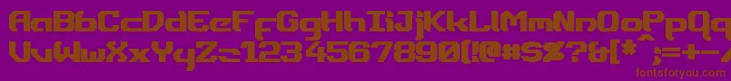 DynothermBold Font – Brown Fonts on Purple Background