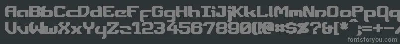 DynothermBold Font – Gray Fonts on Black Background
