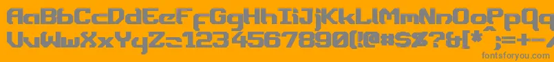 DynothermBold-Schriftart – Graue Schriften auf orangefarbenem Hintergrund