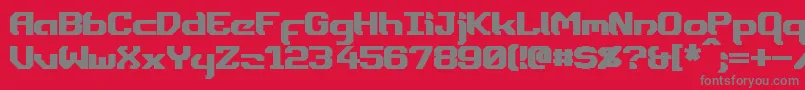 DynothermBold-Schriftart – Graue Schriften auf rotem Hintergrund