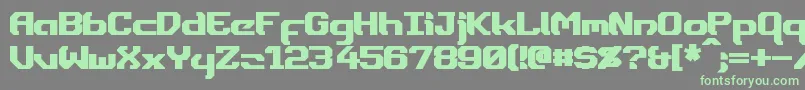 Шрифт DynothermBold – зелёные шрифты на сером фоне