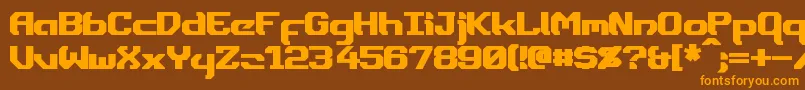 DynothermBold Font – Orange Fonts on Brown Background