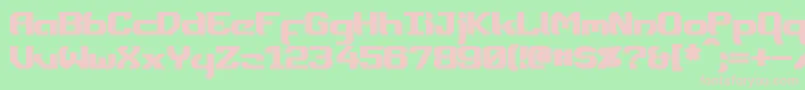 フォントDynothermBold – 緑の背景にピンクのフォント
