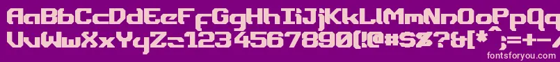 フォントDynothermBold – 紫の背景にピンクのフォント