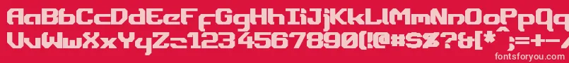 Шрифт DynothermBold – розовые шрифты на красном фоне