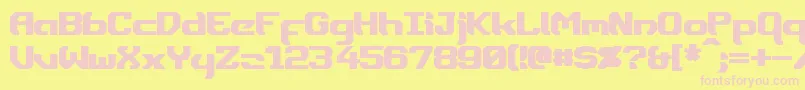 DynothermBold Font – Pink Fonts on Yellow Background