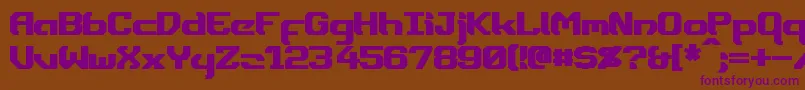 DynothermBold Font – Purple Fonts on Brown Background
