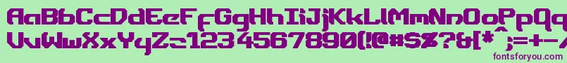 More about DynothermBold Font DynothermBold Font – Purple Fonts on Green Background