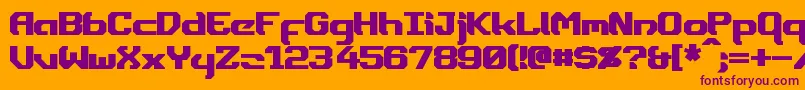 Шрифт DynothermBold – фиолетовые шрифты на оранжевом фоне