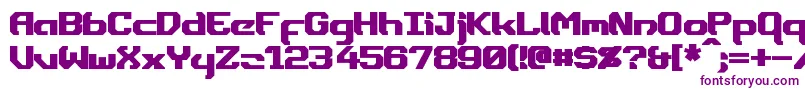 DynothermBold-Schriftart – Violette Schriften auf weißem Hintergrund