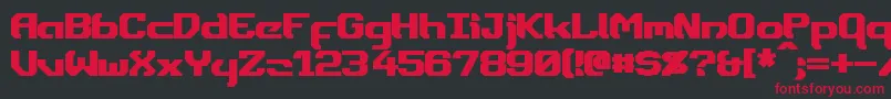 Шрифт DynothermBold – красные шрифты на чёрном фоне