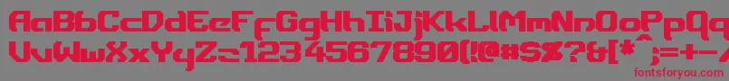 Шрифт DynothermBold – красные шрифты на сером фоне
