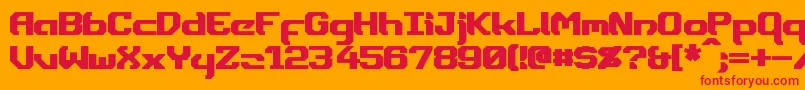 DynothermBold Font – Red Fonts on Orange Background