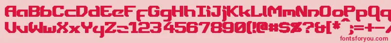 DynothermBold-Schriftart – Rote Schriften auf rosa Hintergrund