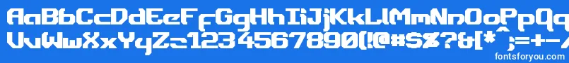 フォントDynothermBold – 青い背景に白い文字