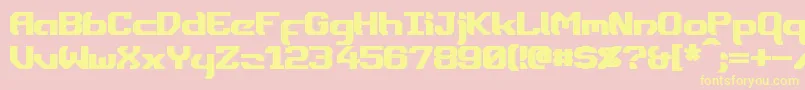 DynothermBold Font – Yellow Fonts on Pink Background