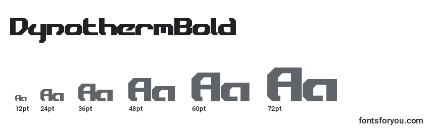 DynothermBold Font Sizes