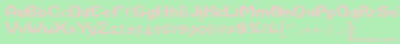 Quaxy Font – Pink Fonts on Green Background