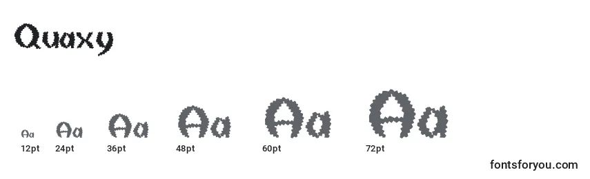 Размеры шрифта Quaxy