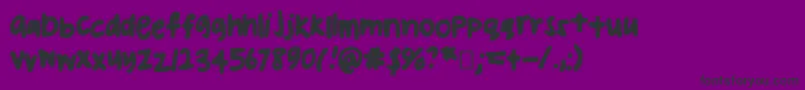 Uglyhandwriting2-Schriftart – Schwarze Schriften auf violettem Hintergrund