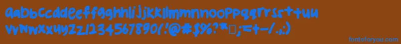 Шрифт Uglyhandwriting2 – синие шрифты на коричневом фоне