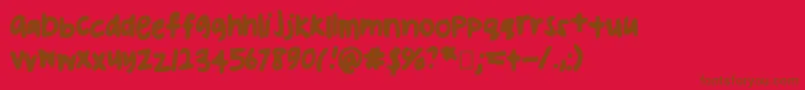 Police Uglyhandwriting2 – polices brunes sur fond rouge