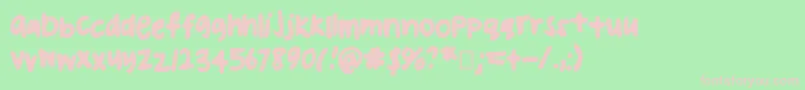 Uglyhandwriting2 Font – Pink Fonts on Green Background