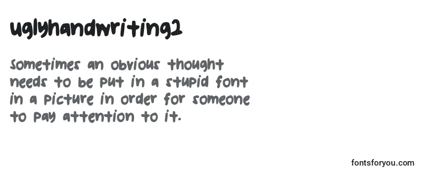 Review of the Uglyhandwriting2 Font