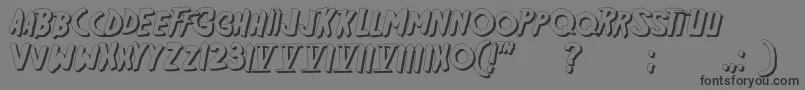 フォントFriday13sh – 黒い文字の灰色の背景