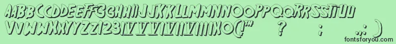 Friday13sh Font – Black Fonts on Green Background