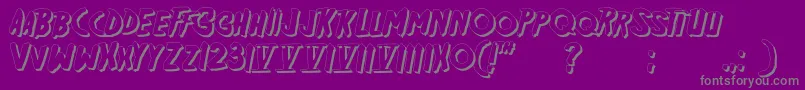 Fonte Friday13sh – fontes cinzas em um fundo violeta