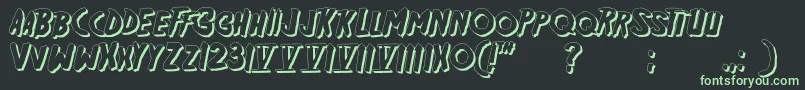 Friday13sh Font – Green Fonts on Black Background