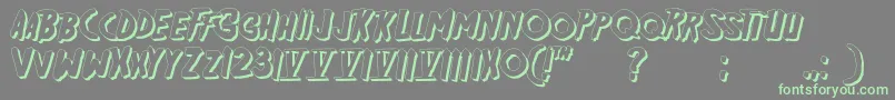 Friday13sh Font – Green Fonts on Gray Background