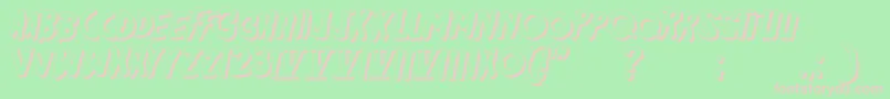 Friday13sh Font – Pink Fonts on Green Background